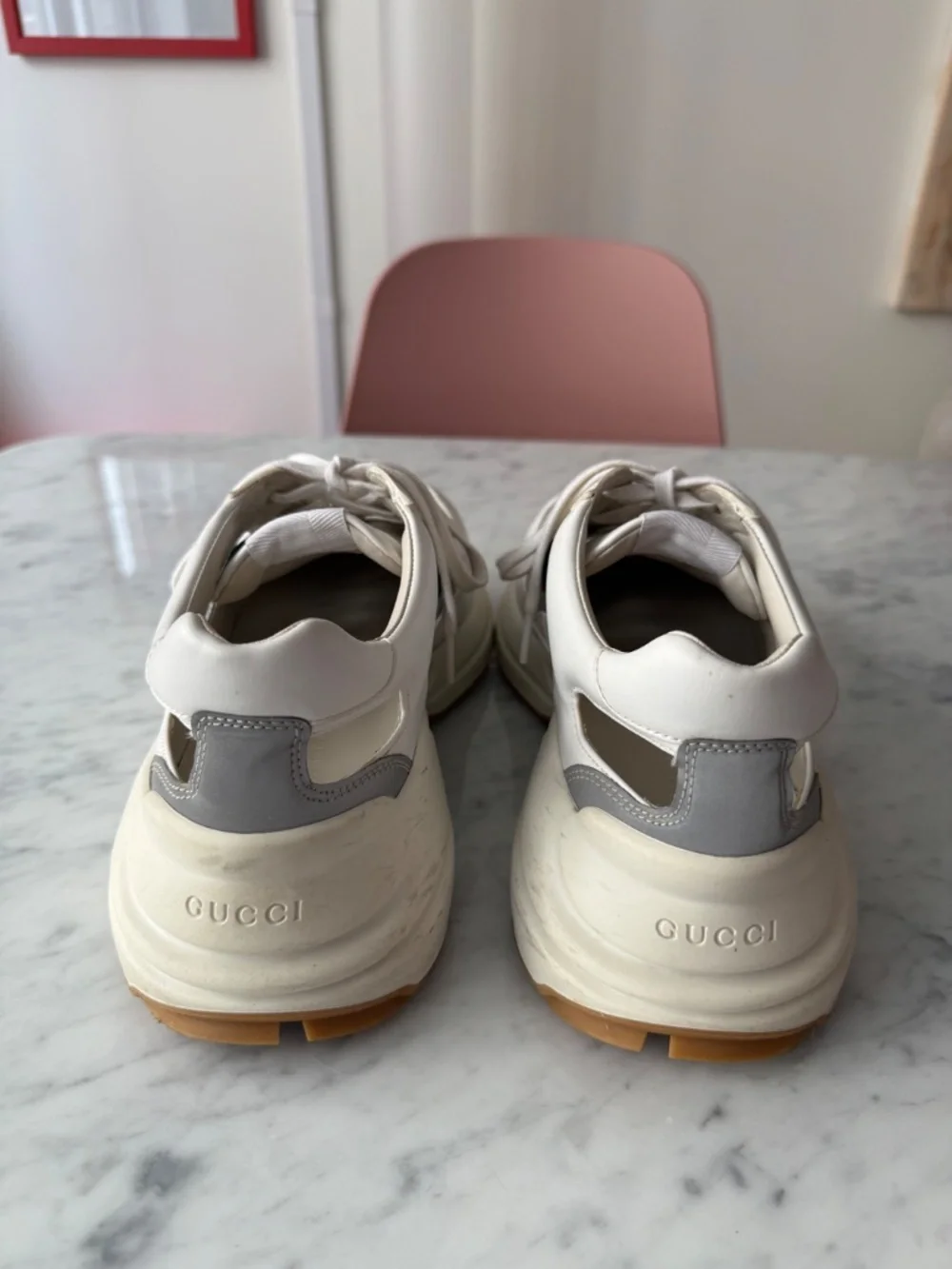 Gucci Rhyton Sneakers Cut Out Leather - Men's size 7